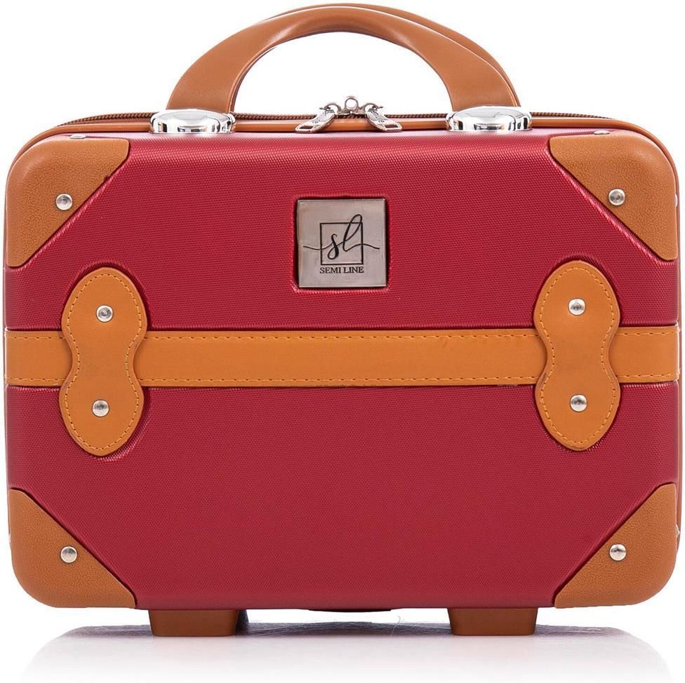 Zdjęcie Kuferek SEMI LINE T5840-1 Vintage 23 cm Bordowo-brązowy - Lębork