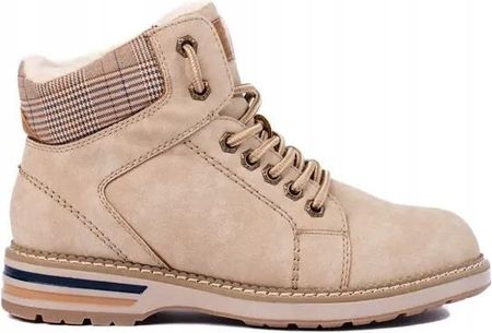 Traperki ocieplane damskie beżowe 37