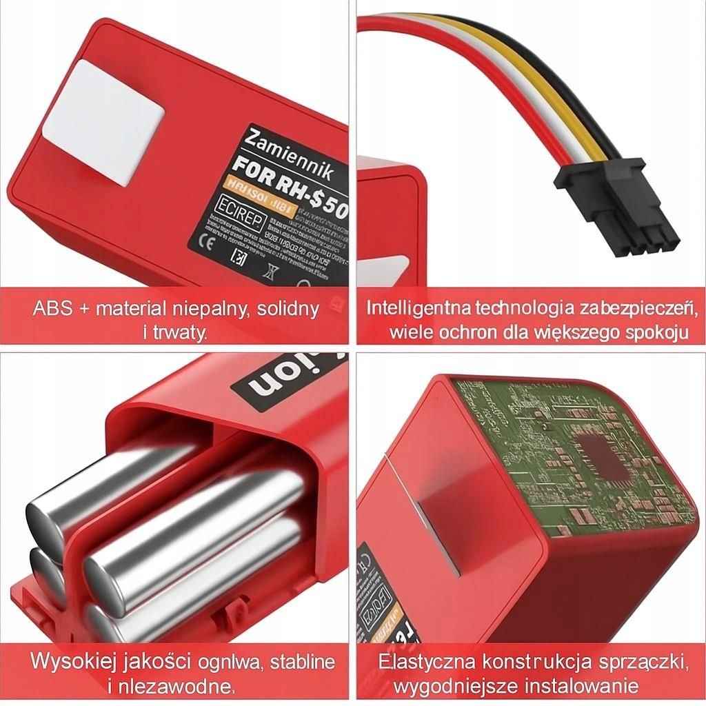 NASTIMA 14,4 V 6700 MAh 96,48 Wh Li Ion Batterij Compatibel Met Xiaomi Roborock S50 S51 S52 S53 S55 S502 S5 Max S6 S7 T6 61 65 Volledige Serie Mijia 1e En 2e Generatie Reserveaccu Bms 1539387522