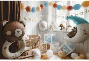 Partydeco Balony Na Baby Shower Roczek Chłopca Zestaw 4szt. Zb70 - Ceny ...
