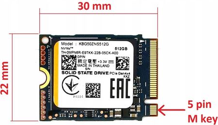 Podzespoły do laptopa Kioxia Dysk BG5 Toshiba Ssd M.2 512GB 2230