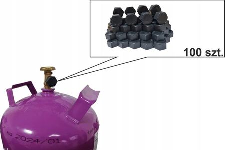 Zaślepka Nakrętka Do Butli Gazowej 11 Kg 100 Szt.