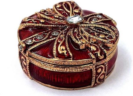 Upominkarnia Ekskluzywne Metalowe Pudełeczko Prezentowe Z Kryształkami B0118-08