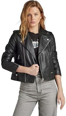 G-STAR RAW Skórzana kurtka rowerowa, Czarny (Dk Black D24263-D555-6484), XS