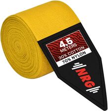 Zdjęcie Nrg Wellness Bandaże Bokserskie - Owijki Na Dłonie 4,5 Metra Żółty - Wilamowice