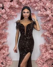 Zdjęcie Sukienka długa Manon kolor czekoladowy - Maków Podhalański