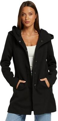 Only Kobiety Onlsedona Light Coat Otw Noos Płaszcz, Czarny, M