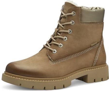 Tamaris Comfort damskie sznurowanie z podszewką i modne kozaki Tex, Camel Nubuc, 38 EU, camel nubuc, 38 EU