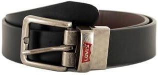 Levi's Unisex LAN odwracalny skórzany pasek 9a6896, czarny, S