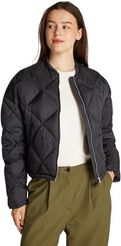 Tommy Hilfiger Damska kurtka puchowa CASUAL QUILTED DOWN BOMBER WW0WW44342, czarna, XS, czarny (czarny), XS
