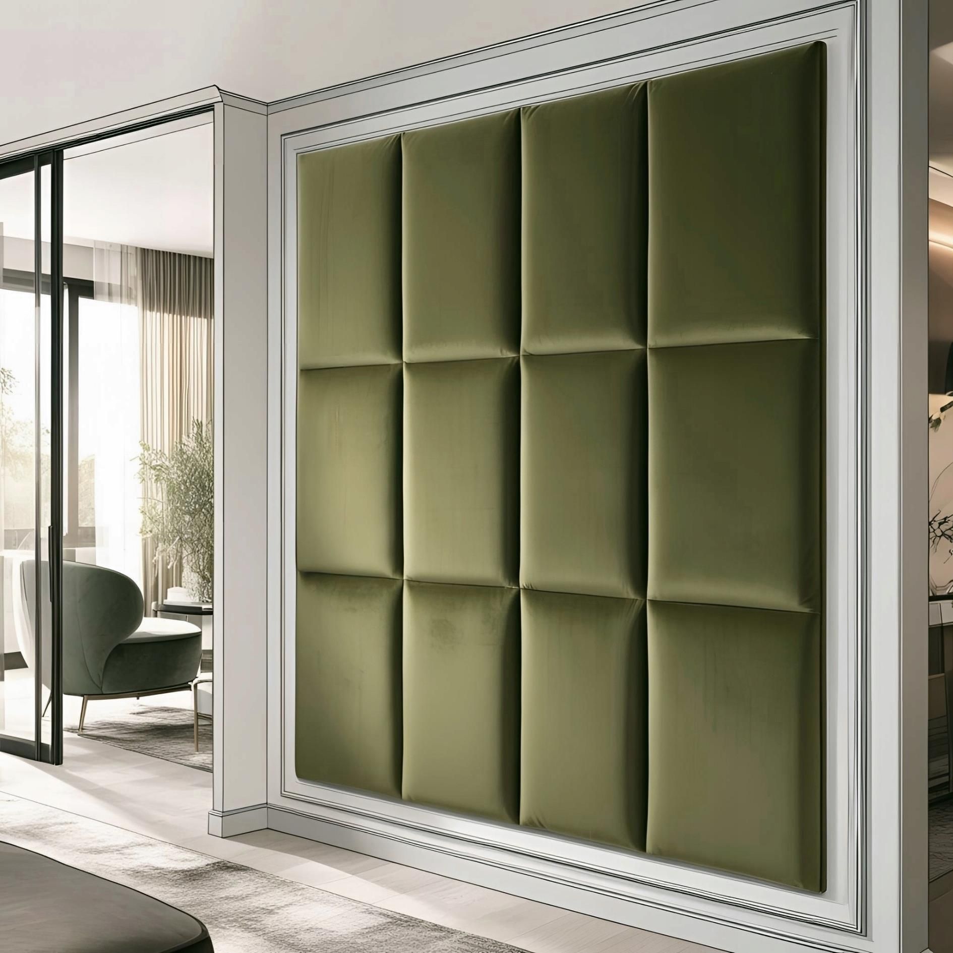 Stelle Panel Tapicerowany 50X30 Matt Velvet Zagłówek Wezgłowie ...