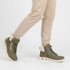 Zdjęcie Zielone Botki Rieker Ocieplane Buty Damskie - Toruń