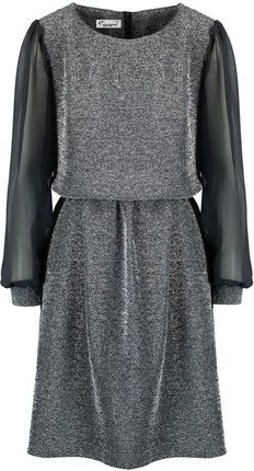 Elegancka sukienka trapezowa z brokatem i tiulem ELECTRA