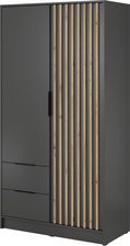 Zdjęcie Pros Szafa Ubraniowa 105cm Grafit Lamele Artisan 12631571 - Ząbki