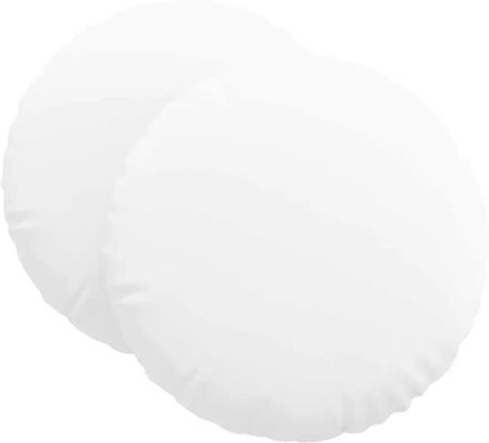 vidaXL Poduszki Na Siedziska 2szt. Biały Ø60x21cm Tkanina (42014205)