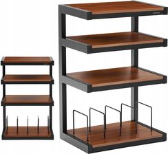 Norstone Esse Hifi Vinyl Stolik Hi-Fi Audio 570 x 860 x 400mm Black Walnut