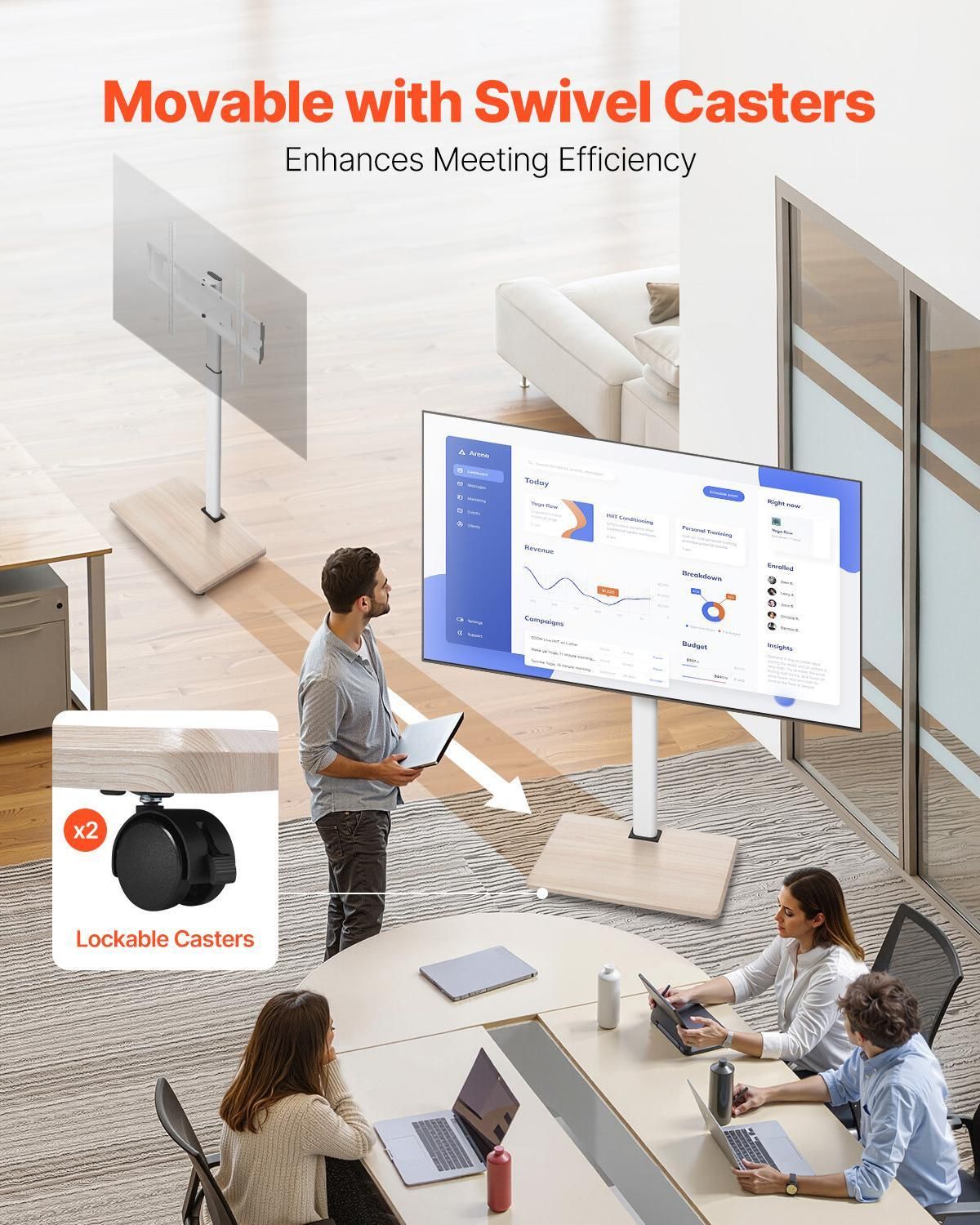 VEVOR Motorized TV Wall Mount, TV Mount For 32 In. To 65 In. TV, Bracket With Max VESA 24 X 24 In., Fits TVs Up To 88 Lbs. DDDSZJBGSVES4IE4YV1 - The Home Depot - View #7