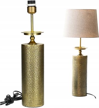 Skandi.Pl Lampa Złota Stołowa Biurkowa Nocna Loft 52Cm E27 Do Salonu Sypialni Domu