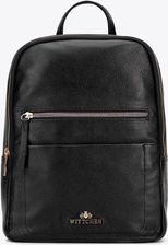 Zdjęcie Dwukomorowy plecak damski ze skóry naturalnej czarny - Karczew