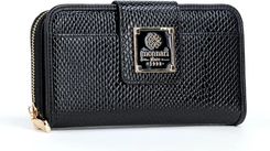 Zdjęcie Portfel damski Monnari czarny lakier – elegancki portfel ze skóry ekologicznej w wzór węża - Supraśl