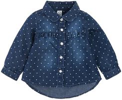 Zdjęcie JEANSOWA KOSZULA DZIEWCZĘCA Z DŁUGIM RĘKAWEM 104 CM COOL CLUB - Włocławek