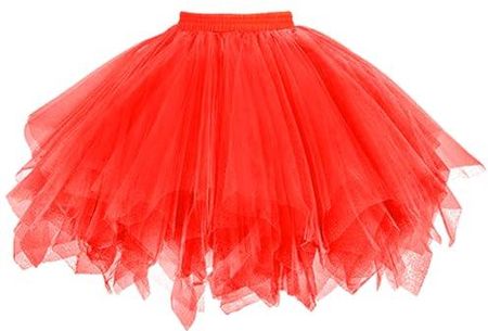 AUYAO Damska tiulowa spódniczka tutu, dla dorosłych, klasyczna, elastyczna, 4-warstwowa tiulowa spódnica tutu, dla dorosłych, klasyczna, elastycz