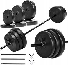 Zestaw Ci�ark�w Fitvids Z Sze�cioma Talerzami I Sztang� 45,4Kg