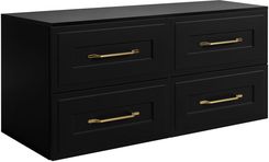 Zdjęcie Rodan Zestaw Mebli Łazienkowych Classic Z Szafkami Podumywalkowymi 80Cm Blatem 160Cm Czarny - Nisko