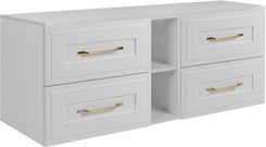 Zdjęcie Rodan Zestaw Mebli Łazienkowych Classic Z Szafkami Podumywalkowymi 80Cm Szafką Otwartą Blatem 180Cm Biały - Sulęcin