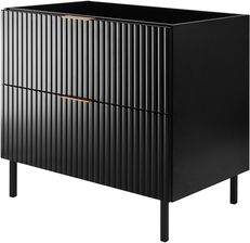 Zdjęcie Rodan Zestaw Mebli Łazienkowych Flow Z Szafką Podumywalkową 80Cm 4X Nogami Czarny - Dobrzyń nad Wisłą