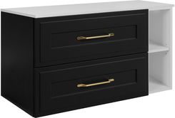 Zdjęcie Rodan Zestaw Mebli Łazienkowych Classic Z Szafką Podumywalkową 80Cm Czarny Otwartą Blatem 100Cm Biały - Tomaszów Lubelski
