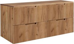 Zdjęcie Rodan Zestaw Mebli Łazienkowych Vena Z Szafkami Podumywalkowymi 60Cm I Blatem 120 Dąb Craft Złoty - Lubań