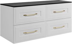 Zdjęcie Rodan Zestaw Mebli Łazienkowych Classic Z Szafkami Podumywalkowymi 60Cm Biały I Blatem 120Cm Czarny - Dąbrowa Tarnowska