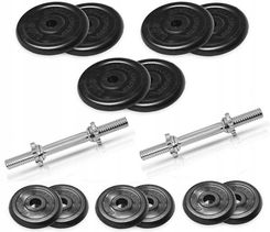 Zdjęcie Gorilla Sports Zestaw Hantli Żeliwnych Gumowanych Z Zaciskami 27,5kg 1868832016 - Lubartów