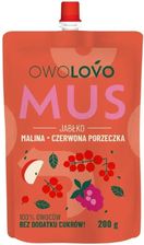 Zdjęcie Owolovo Mus owocowy Trio Jabłko - Malina - Czerwona porzeczka 200 g >> Twoje zadowolenie jest dla nas priorytetem << - Puck