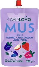 Zdjęcie Owolovo Mus owocowy Trio Jabłko - Jagoda kamczacka - Jeżyna - Malina 200 g >> Twoje zadowolenie jest dla nas priorytetem << - Żarów
