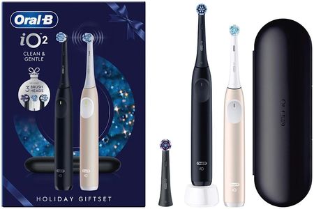 Szczoteczki elektryczne Oral-B iO Series 2 Duo Night Black & Calm Pink + Etui