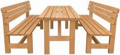 Zdjęcie Drewniany komplet ogrodowy Prestige kolor pomarańcz - Modliborzyce