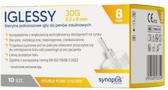 Zdjęcie Synoptis Pharma Iglessy Igły Do Penów Insulinowych 30G 8 Mm 10Szt. - Luboń