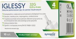 Zdjęcie Synoptis Pharma Iglessy Igły Do Penów Insulinowych 32G 4 Mm 10Szt. - Luboń