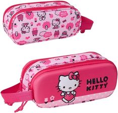 Zdjęcie Safta Dwukomorowy Piórnik Tuba Podwójny 3D Hello Kitty - Dąbie