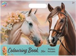 Zdjęcie Kolorowanka Plus Naklejki Konie 26X35,5Cm 25 Arkuszy - Ozorków