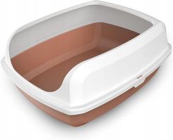 Zdjęcie Leo Kuweta Dla Kota Otwarta Wysoka Z Ramką Mocna Plastikowa Brązowa CO50 - Toszek