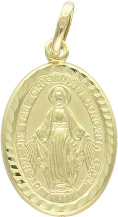 Zawieszka złota DIA-ZAW-13746-585 – Matka Boska Cudowna