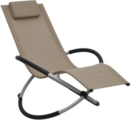 Gravora Geometryczny leżak ogrodowy dla dzieci taupe szary 60,5 x 121 x 59,5 cm (G09215592)