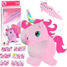 Zdjęcie Jokomisiada Puzzle 3D Kartonowy Model Różowy Jednorożec Diy Zrób To Sam Za5809 - Myślenice