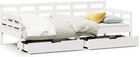 Gravora Rozkładane Łóżko-Sofa Z Szufladami Białe 203,5 X 86 X 69,5 Cm (G01202798)