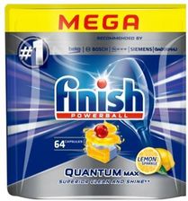 Zdjęcie Finish Powerball Quantum Lemon Kapsułki Do Zmywarki Cytrynowe 64szt. - Szadek