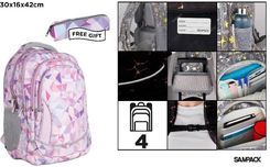 Zdjęcie Mp Main Paper Plecak Czterokomorowy 30X16X42Cm + Piórnik - Maków Podhalański