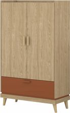 Zdjęcie Helvetia Komoda Scandi 38 2D1S Dąb Olejowany / Ceglany 146X146Cm - Dziwnów
